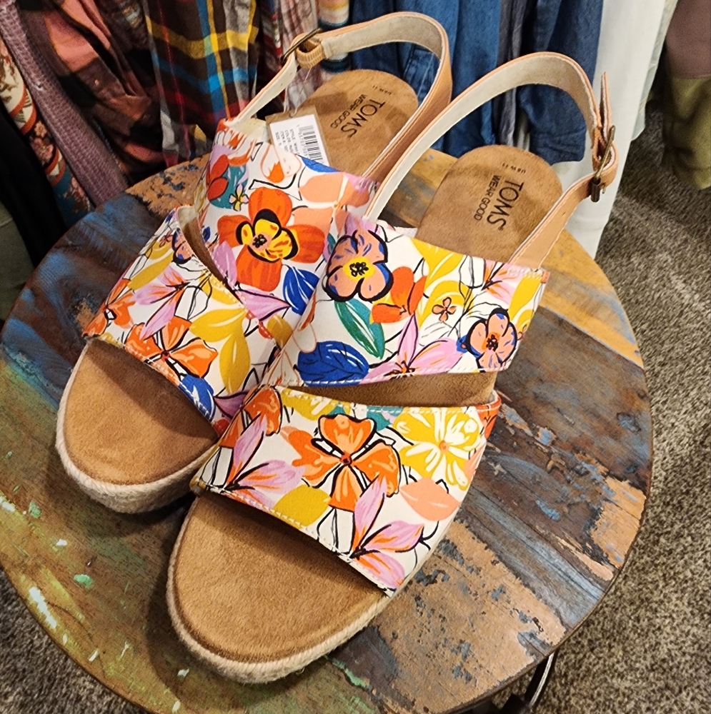 Toms Colorful Floral Sandals